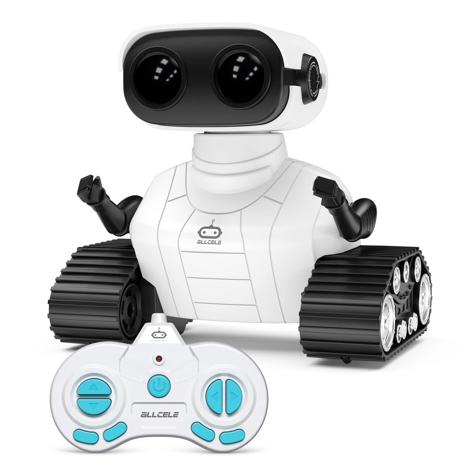 Robot trẻ em có thể sạc lại - Đồ chơi được kiểm soát từ xa - âm nhạc và âm thanh thú vị - cho trẻ em từ 3, 4, 5, 6, 7, 8 tuổi - quà tặng cho con trai và con gái - Trắng