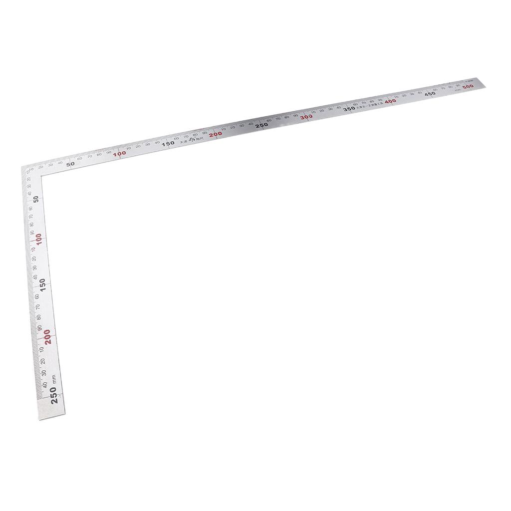L-Square Stainless Steel Measure Ruler Engineer Carpenter Woodwork Tool