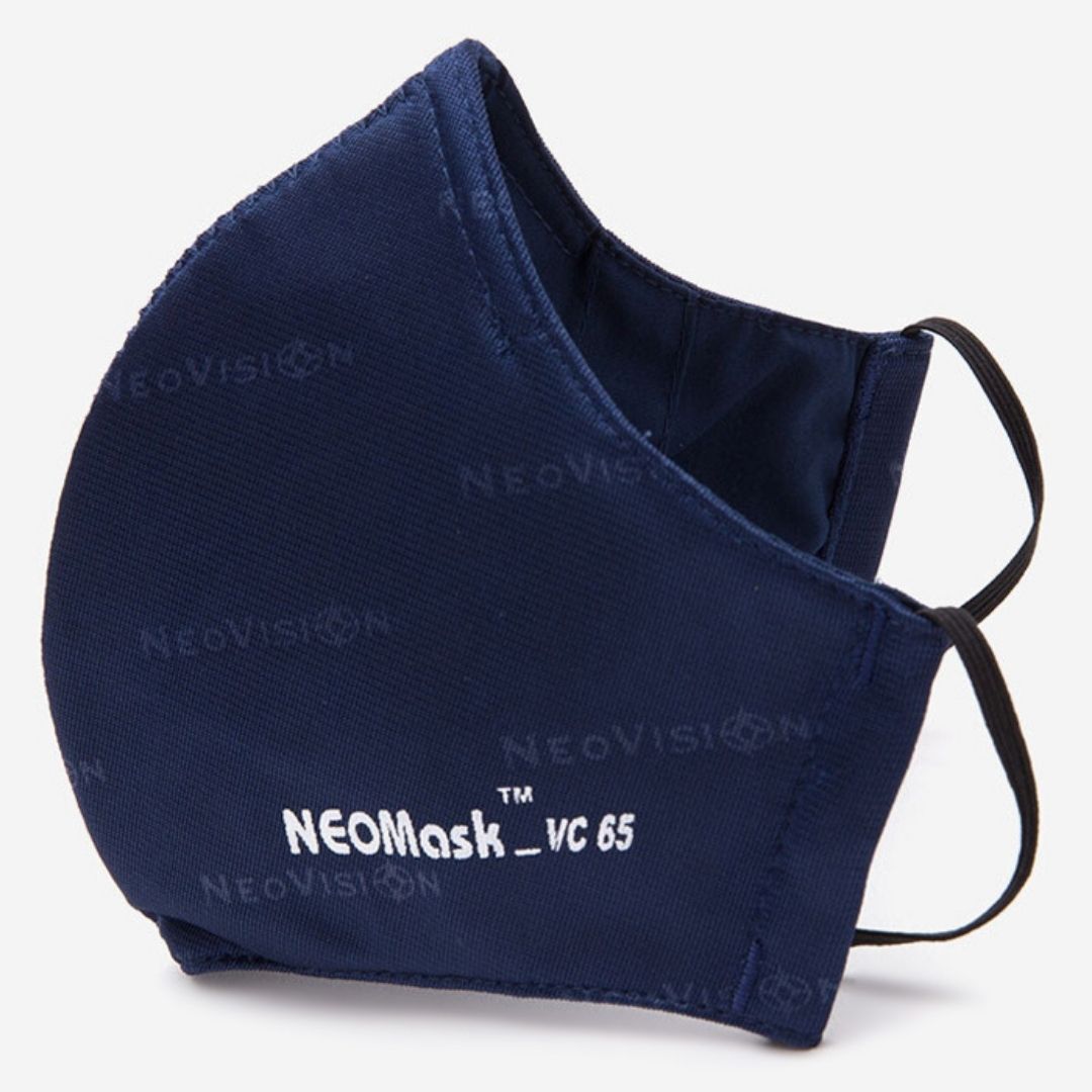 Combo 10 Mặt Nạ - Khẩu trang than hoạt tính NeoVision NeoMask VC65 đạt chuẩn N95(Thun Qua Tai) - Chống bụi siêu mịn PM2.5, lọc khuẩn BFE 95% (Được cấp bởi Nelson Lab), kháng khuẩn, chống giọt bắn có thể giặt tái sử dụng nhiều lần - Xanh đậm
