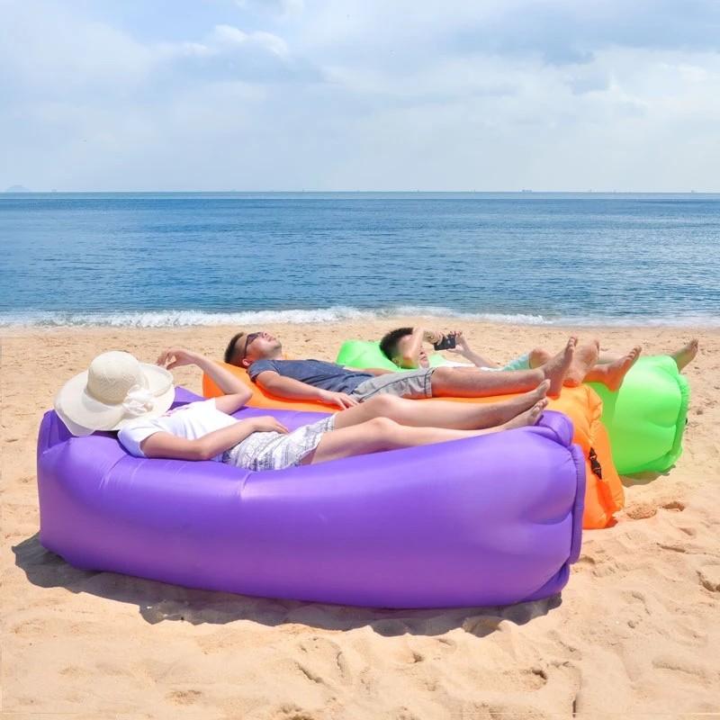 Bơm Hơi Không Sofa Giường Lửng Phồng Ghế Túi Hang Cắm Trại Ngoài Trời Bãi Biển Bơm Hơi Ghế Dài Ngoài Trời Trong Nhà Người Lớn Trẻ Em