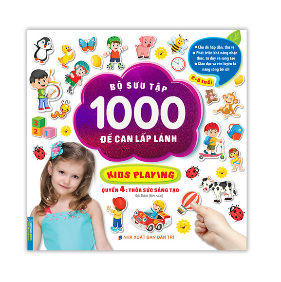 Bộ sưu tập 1000 đề can lấp lánh  - QUYỂN 4 : thỏa sức sáng tạo