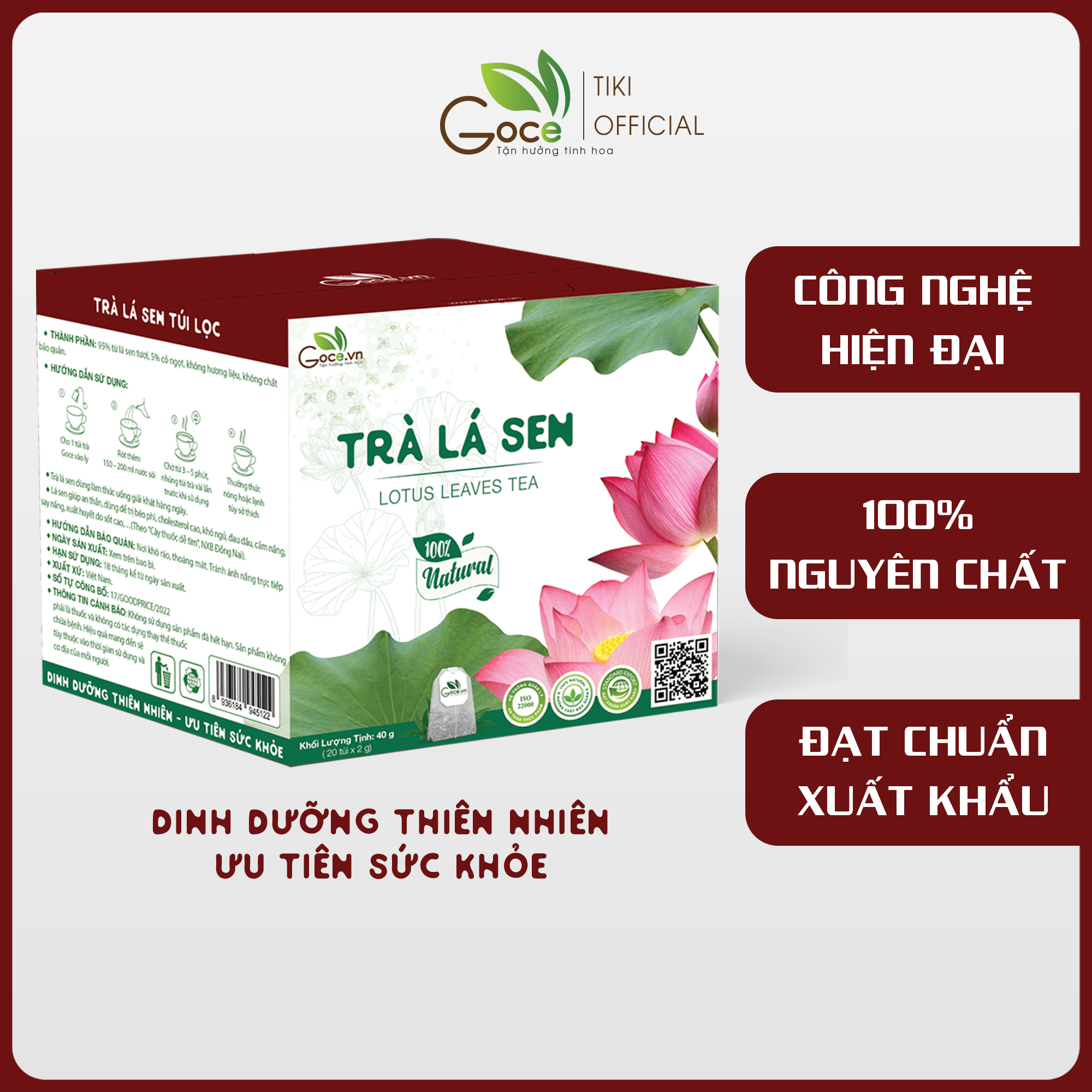 Trà lá sen túi lọc Goce