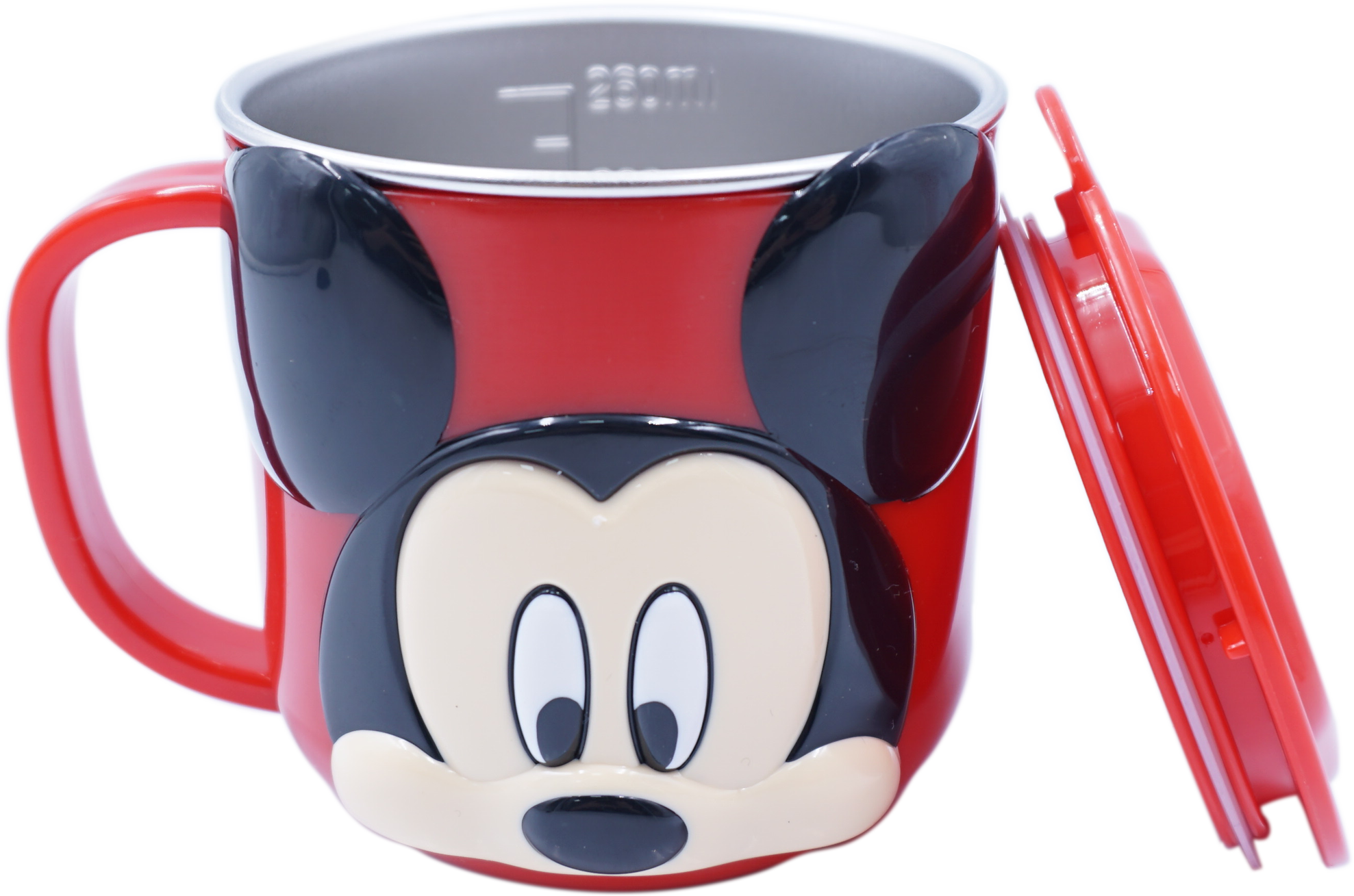 Ly giữ nhiệt Disney có nắp hình chuột mickey đỏ nổi 3D cho bé trai 260m - LYMICKEY