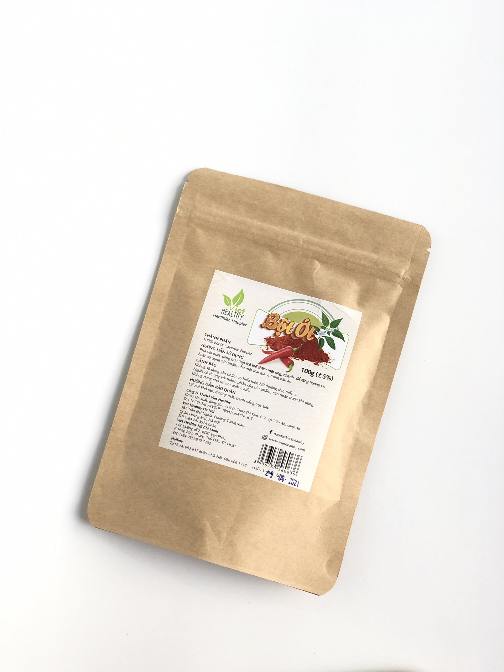 Bột ớt Cayenne Pepper 100g (VietHealthy)