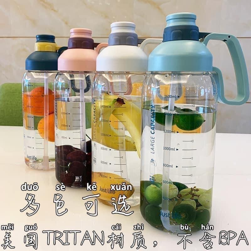 Bình Nước 1800ML ,Bình Nước Tập Gym, Bình nước cầm tay,Cho Dân Văn Phòng