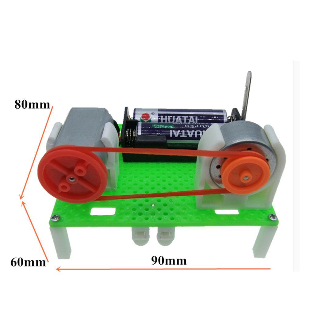 Battery Powered Robot Car Assembly Electronic DIY Kit Toy With 180RMP Motor