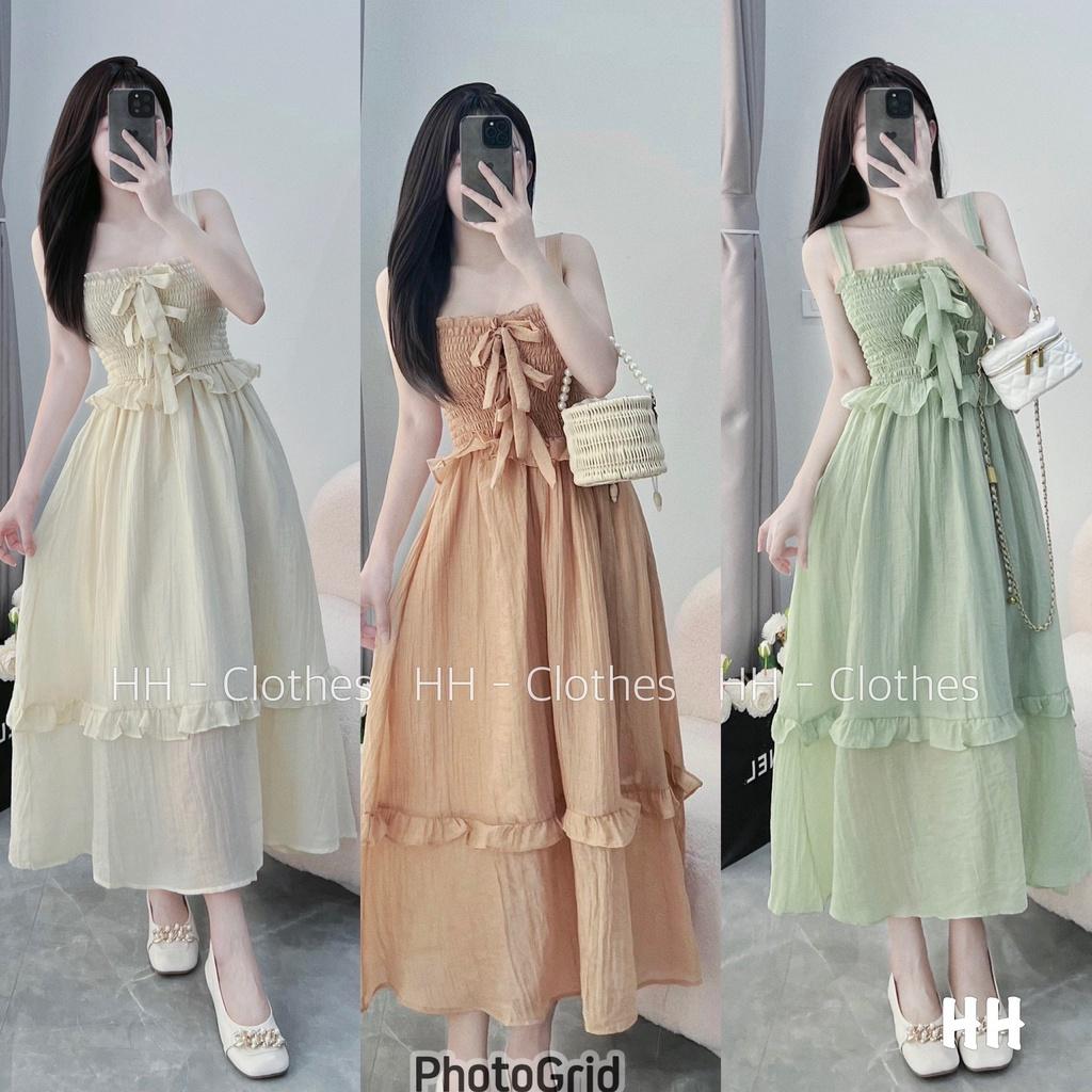 ĐẦM ĐI CHƠI, ĐẦM MAXI TƠ CHUN NƠ CÚP NGỰC 2S 2 LỚP CỰC XINH LUN Ạ