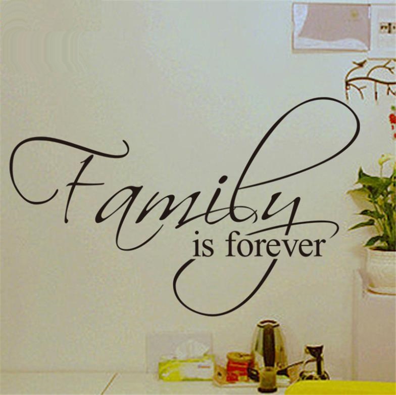 Decal dán tường chữ FAMILY IS FOREVER ý nghĩa gia đình hạnh phúc