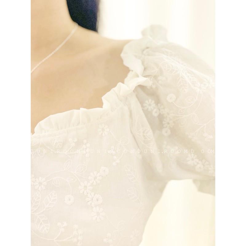 Midi dress - Đầm trắng midi đuôi cá