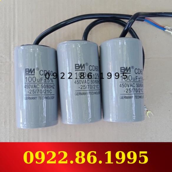 Tụ điện động cơ xoay chiều 100uF hàng mới về