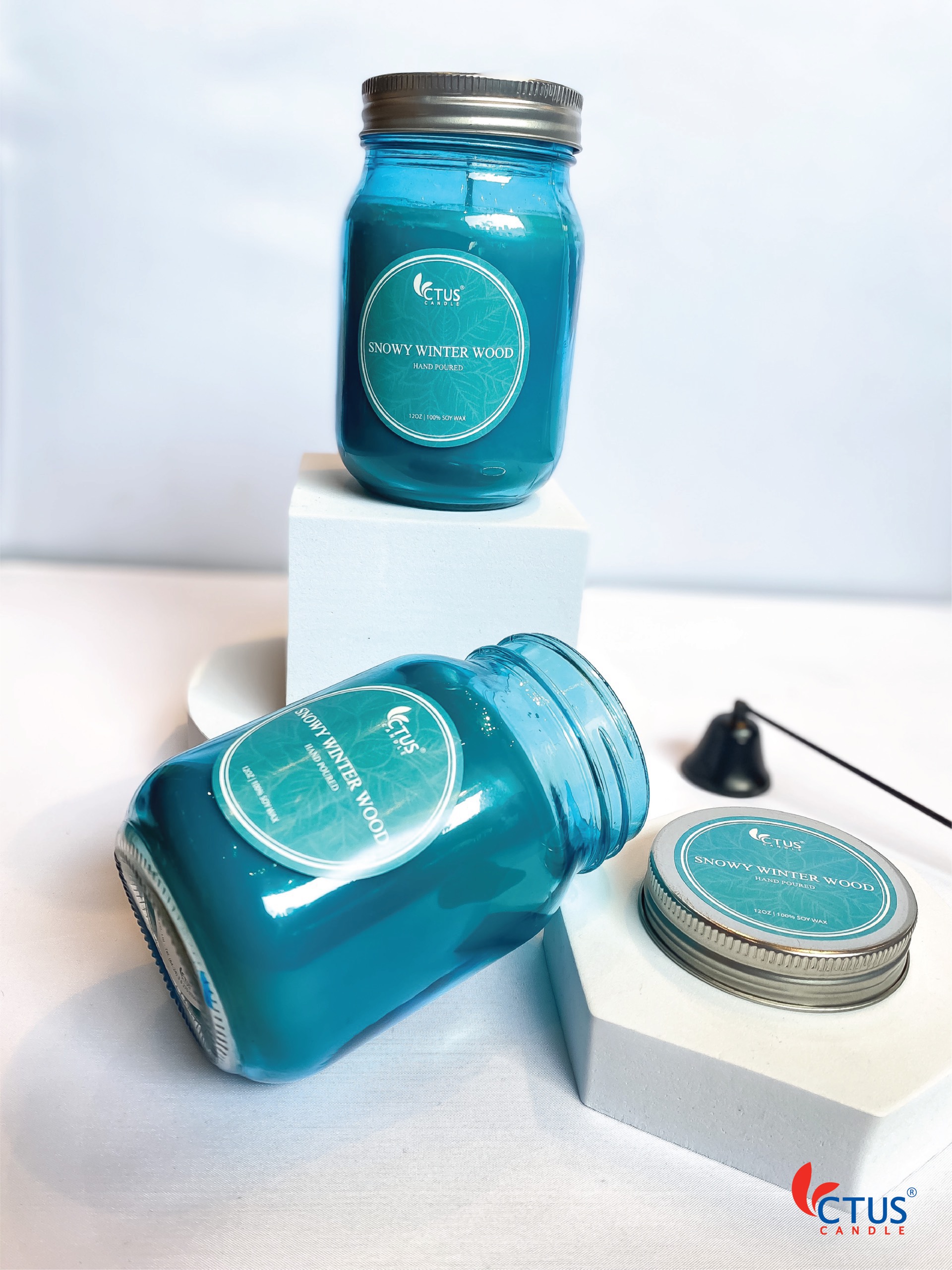 Hũ nến thơm Ctus Candle có nắp 12oz
