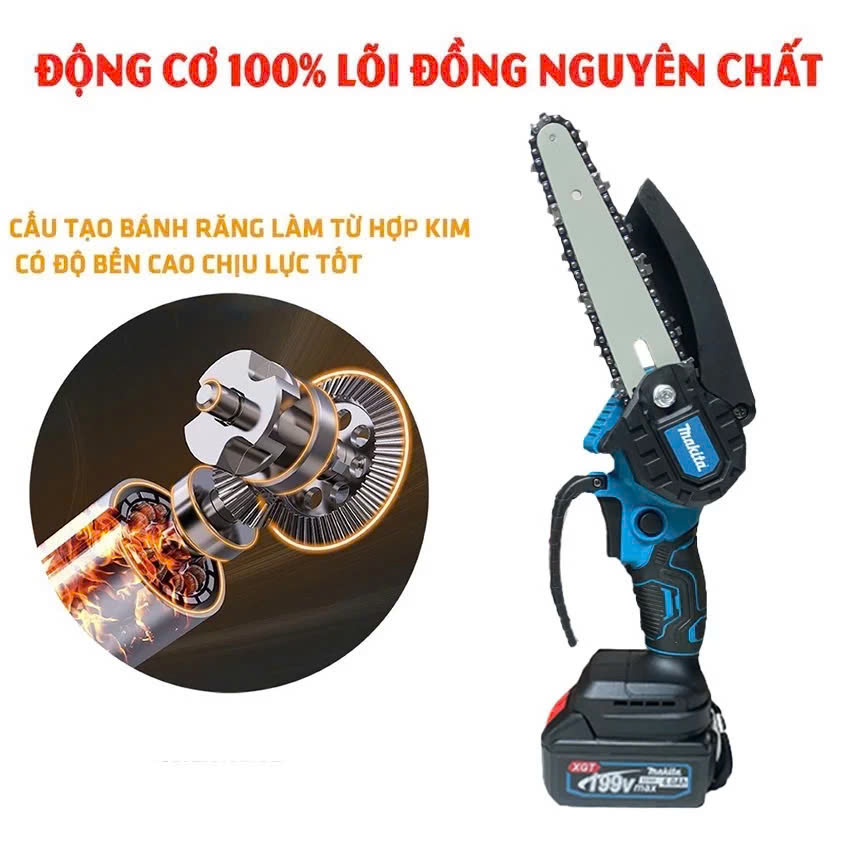 Bộ Máy Cưa Pin Cầm Tay Siêu Khỏe Cắt Cây, Tỉa Cành Hiệu Quả Vượt Trội
