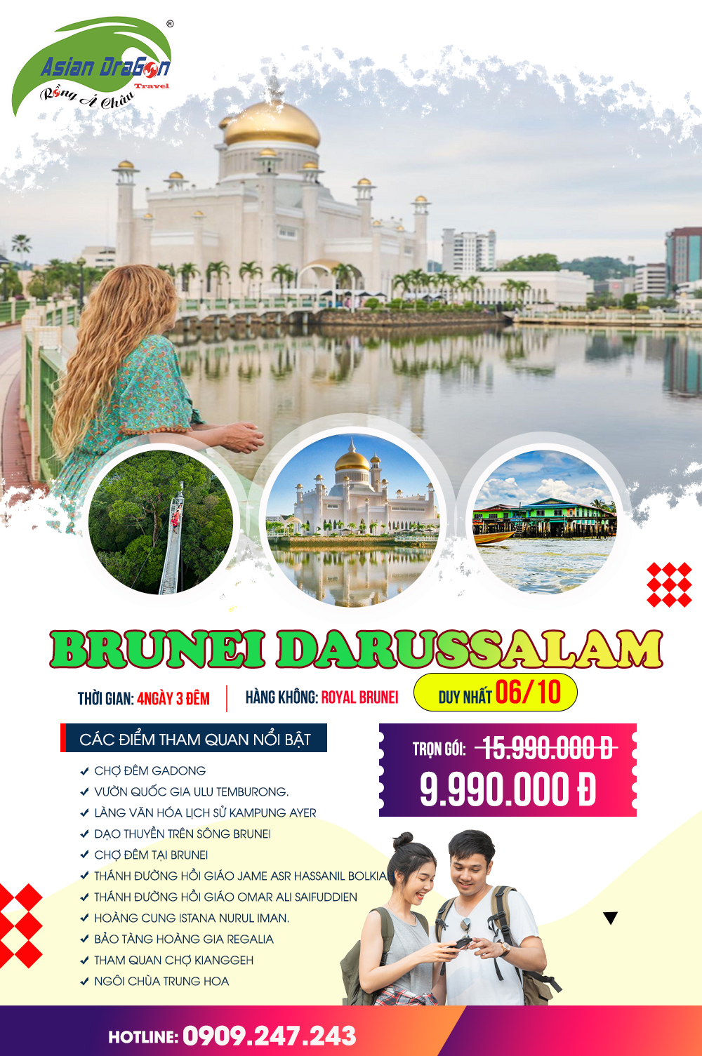 TOUR BRUNEI DARUSSALAM 4 NGÀY 3 ĐÊM