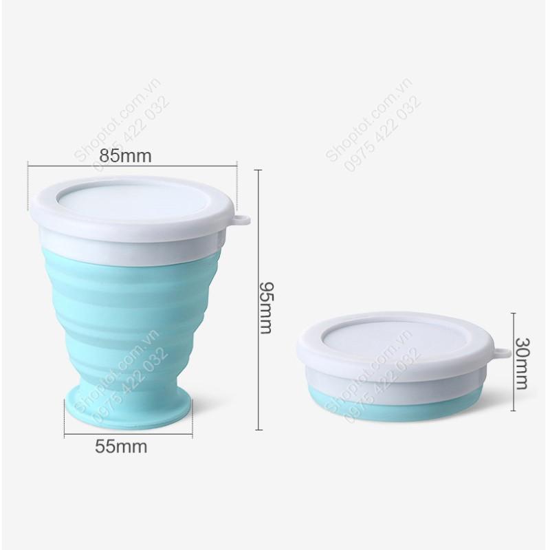 CỐC LY GẤP GỌN BẰNG SILICON DÙNG UỐNG NƯỚC ĐA NĂNG YD200, CÓ DÂY XÁCH