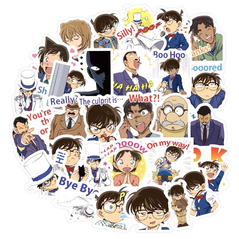 Sticker CONAN set 60 ảnh có ép lụa