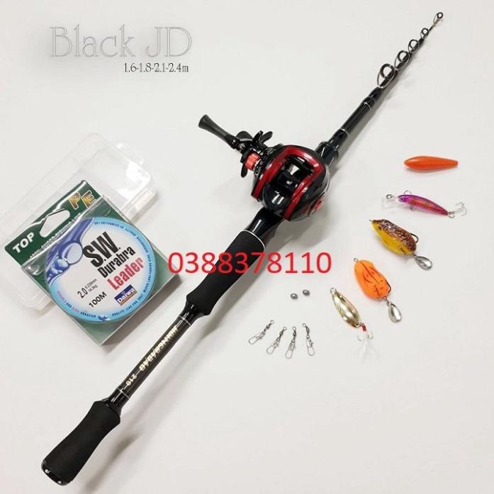 Sale to Combo Lure Ngang ,Bộ Cần Câu Lure Máy Ngang Rút Gọn 60cm Chất Liệu Carbon  - xả hàng tồn
