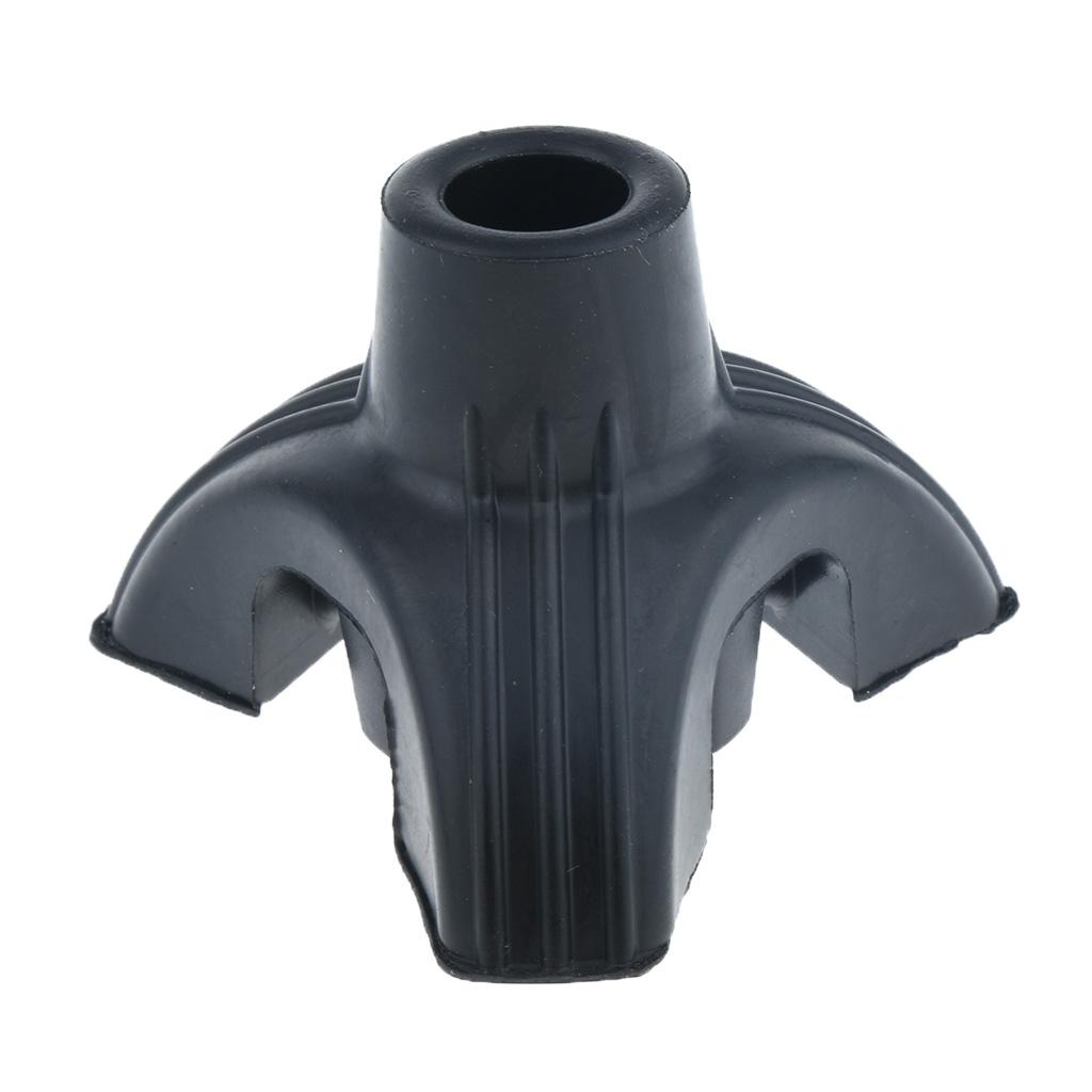Black Tripod Anti Slip Rubber Replacement Tip For Cane Stick Crutches 5/8 inch 3/4 inch