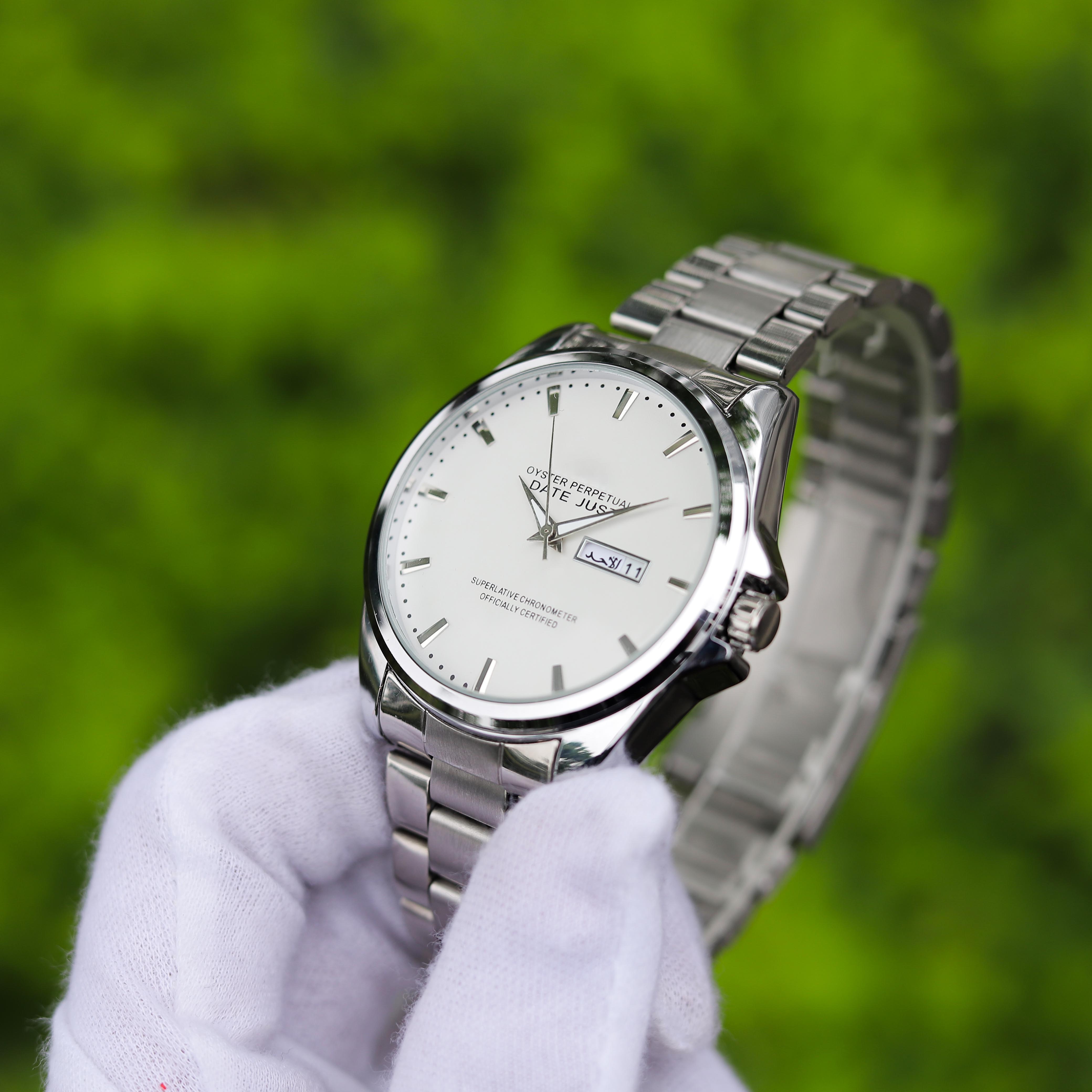 Đồng hồ nam phong cách Ý dây thép mặt tròn RL002188 hiển thị 2 lịch ngày tháng – Thiết kế sang trọng – Lịch lãm – Dễ dàng kết hợp trang phục
