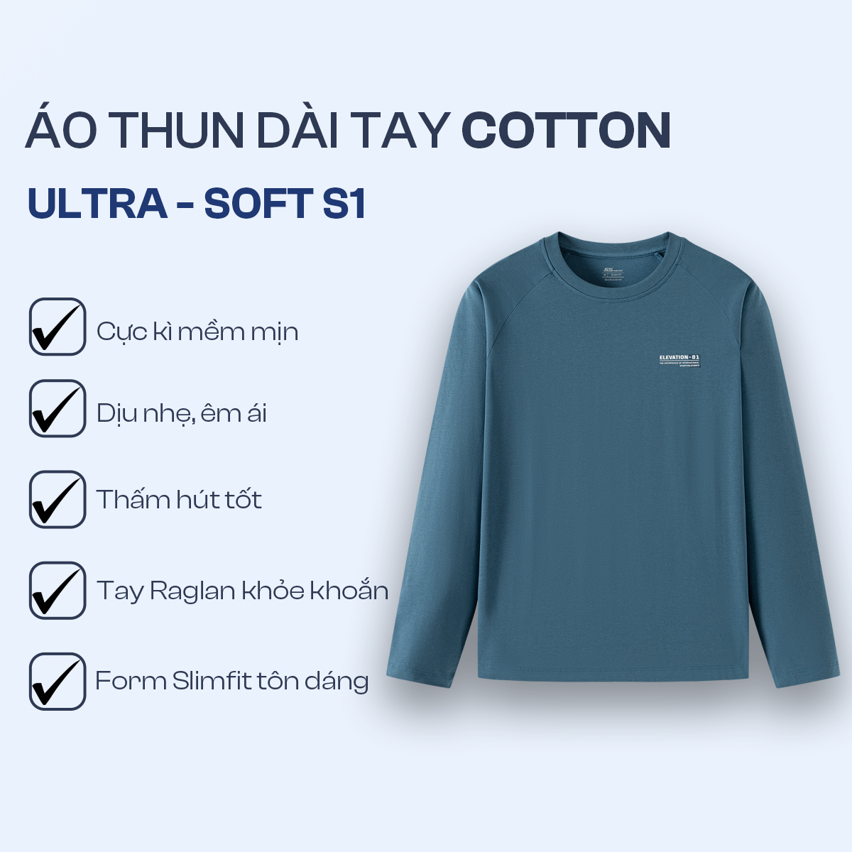 Áo Thun Nam Dài Tay Thu Đông 5S FASHION Cổ Tròn, Giữ Ấm, Tay Raglan Khỏe Khoắn (ATH24012)