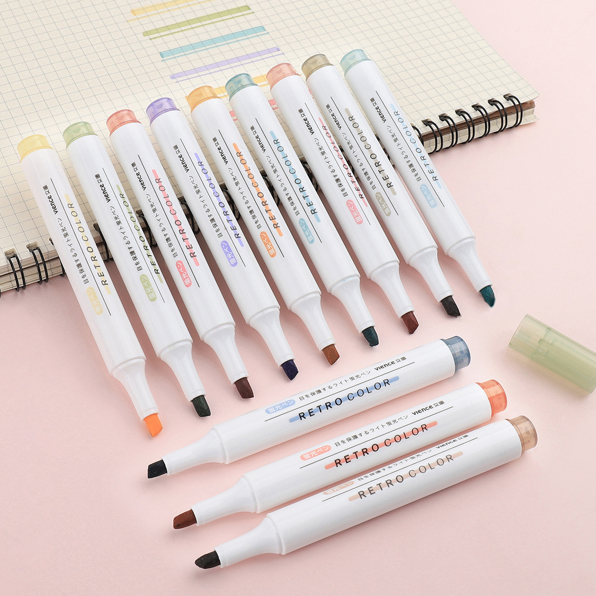 Bút Dạ Quang 6 Màu Highlight Pastel, Combo 6 Bút Nhớ Dễ Thương - BEYOU