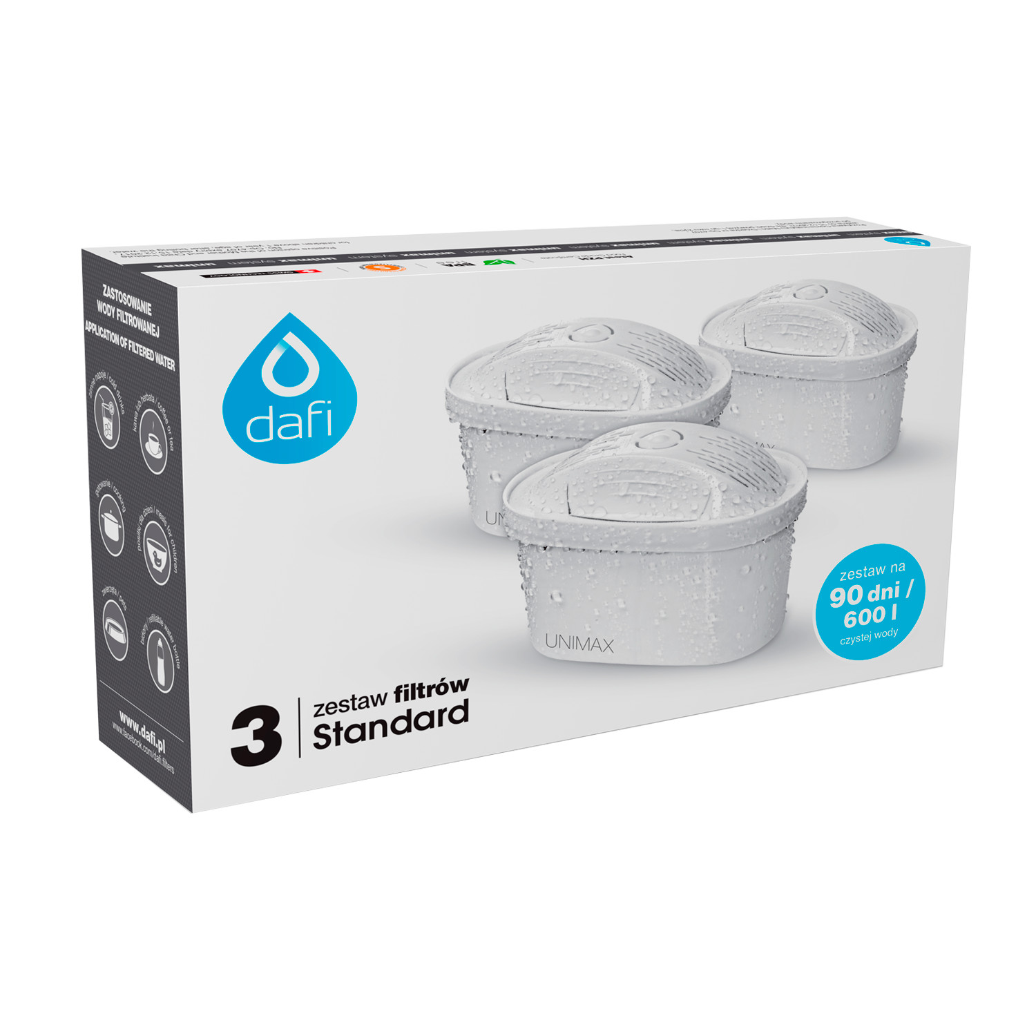 Bộ Lõi Lọc DAFI Unimax Water Filter Cartridges (3 Lõi Standard)