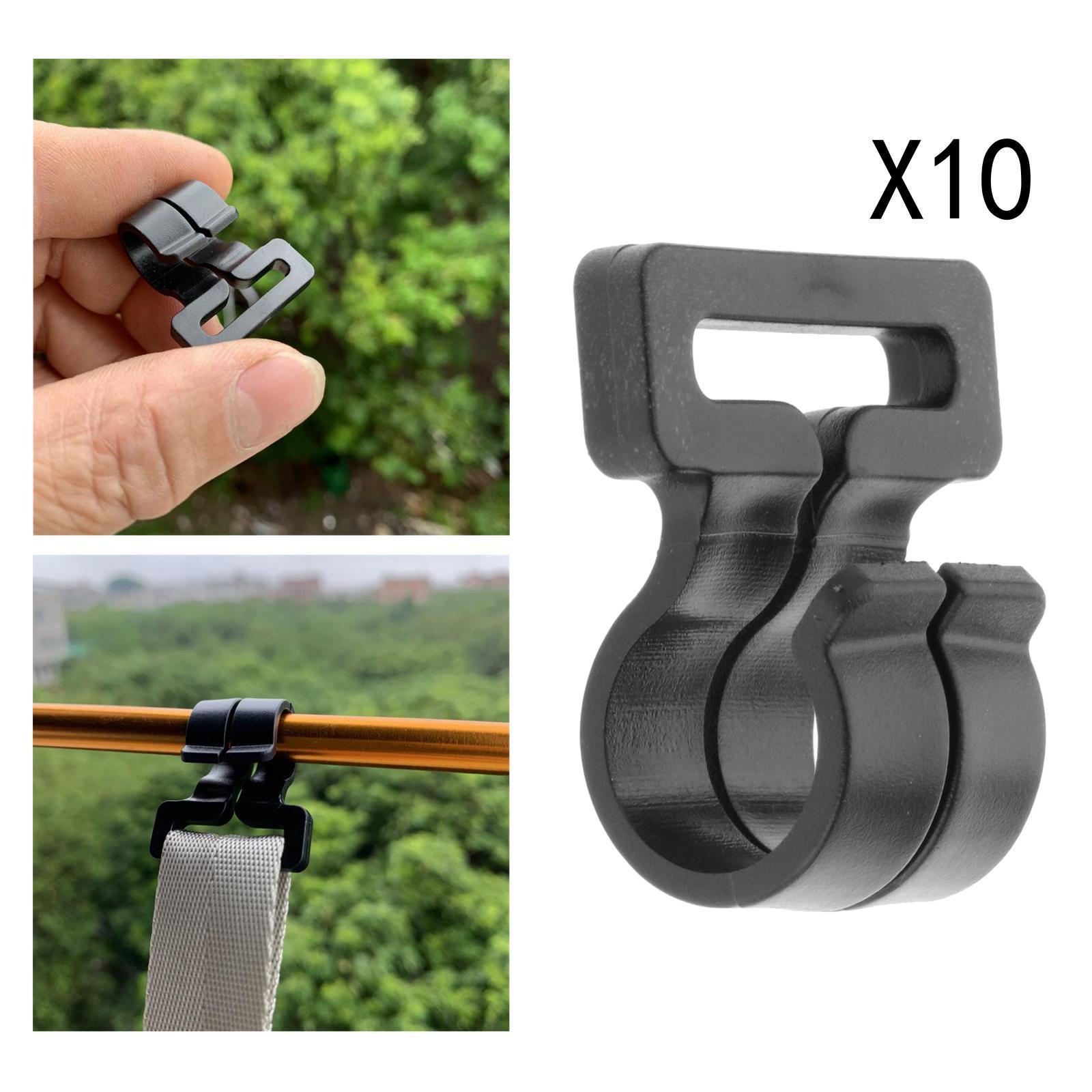 2-3pack 10x Camping Tent Pole Hook Awning Hooks Travel Nylon Set High Quality