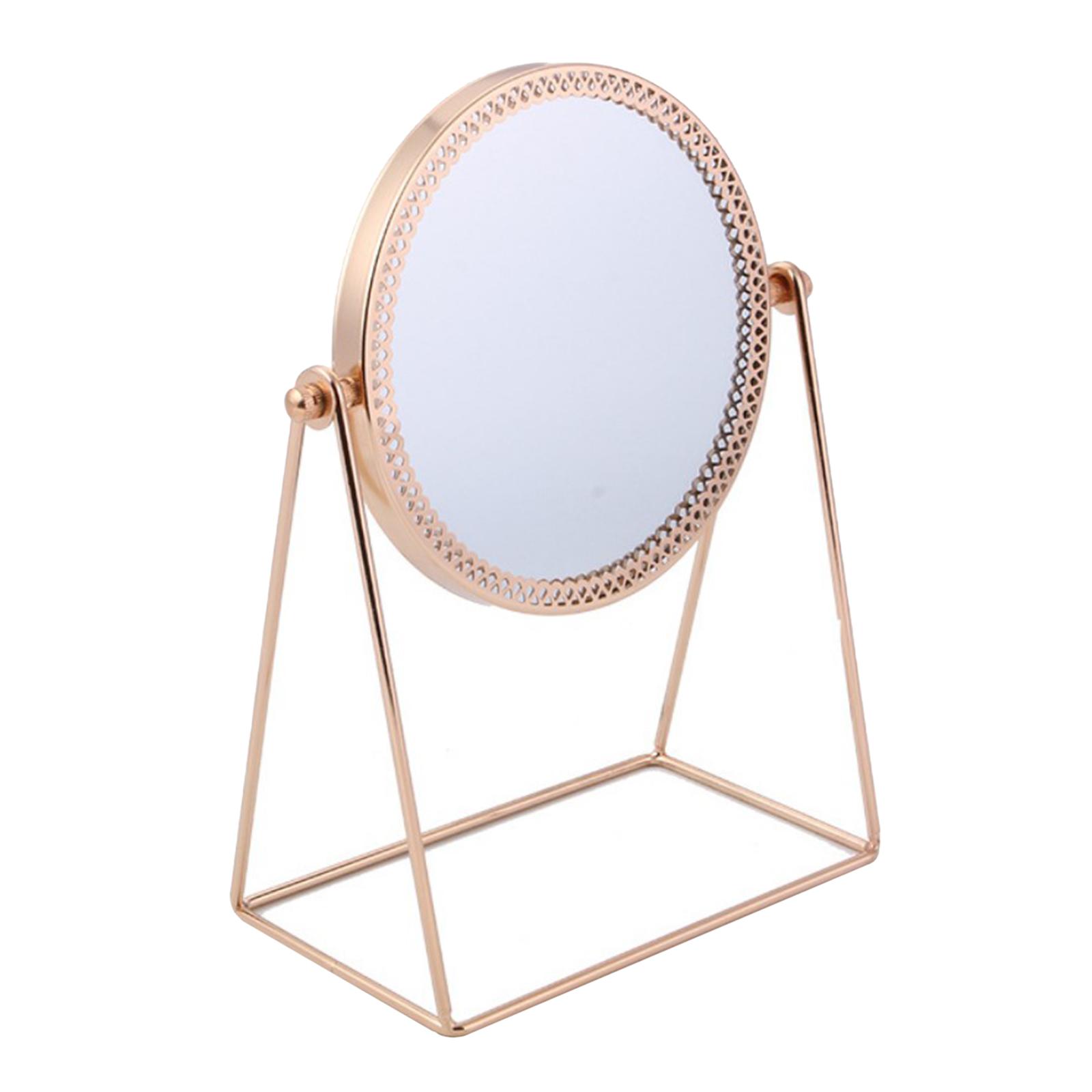 Metal Makeup Mirror Desk Vanity Mirror Cosmetic Mirror for Washrooms Living Rooms and More