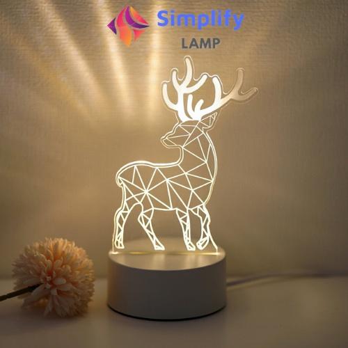 Đèn Ngủ 3D Led cute phong cách dễ thương, đèn Led trang trí cực đẹp S01