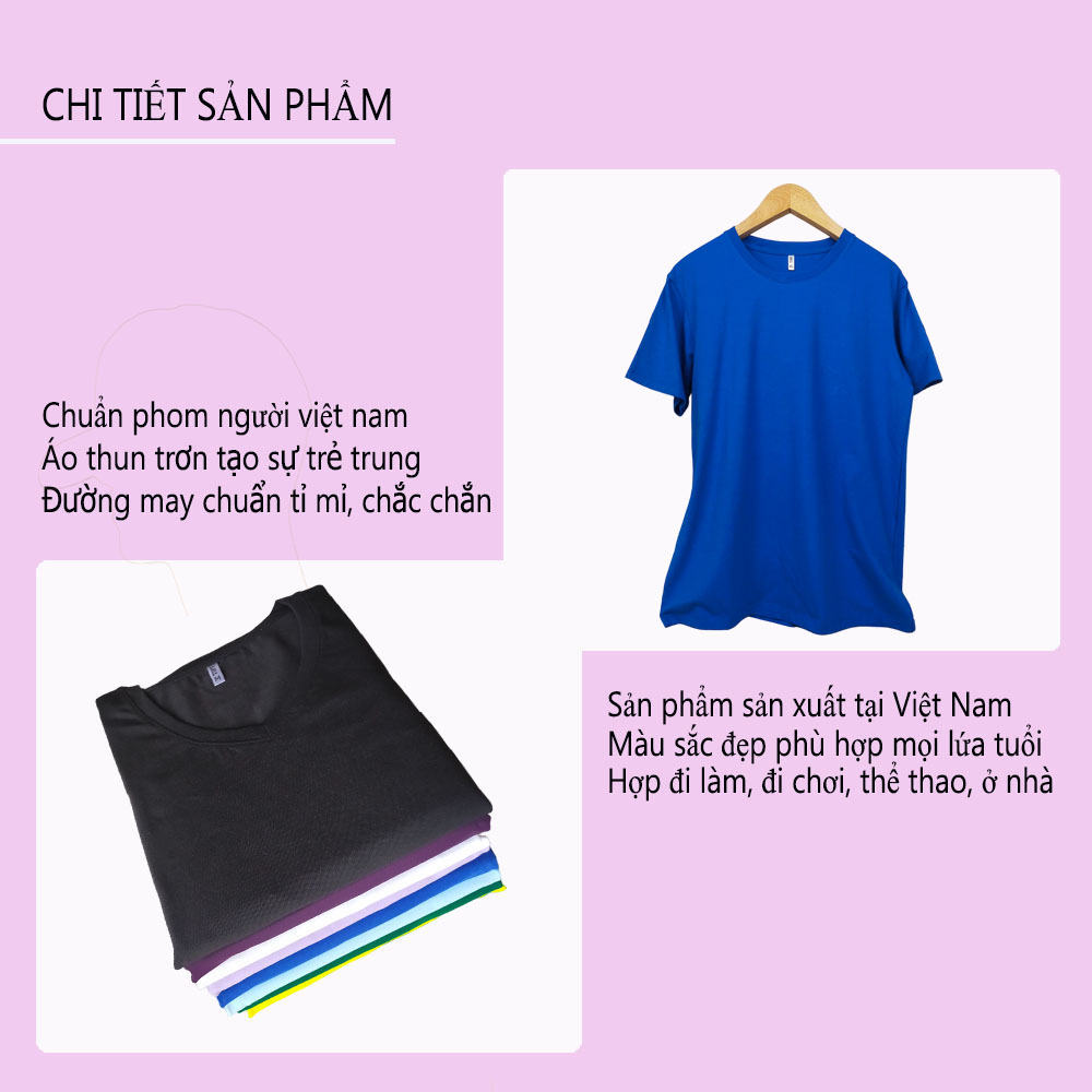 Áo thun nam màu xanh bích chất liệu 100% cotton dày dặn co giãn tay ngắn