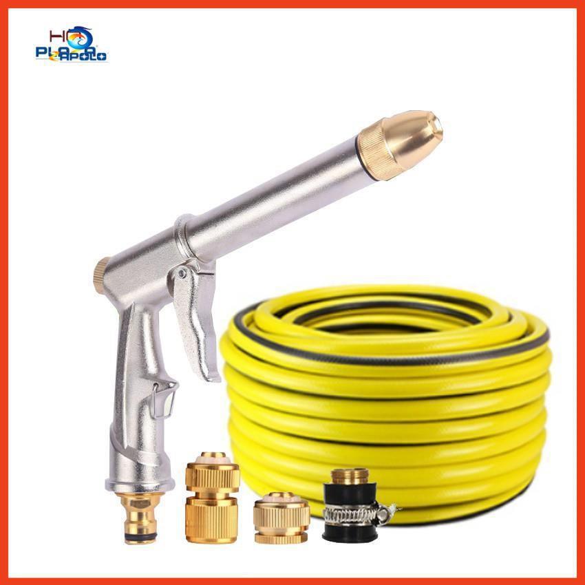 Vòi nước vòi phun nước rửa xe tưới cây tăng áp thông minh + bộ dây bơm nước cao cấp TLG 206810 đầu đồng,cút đồng
