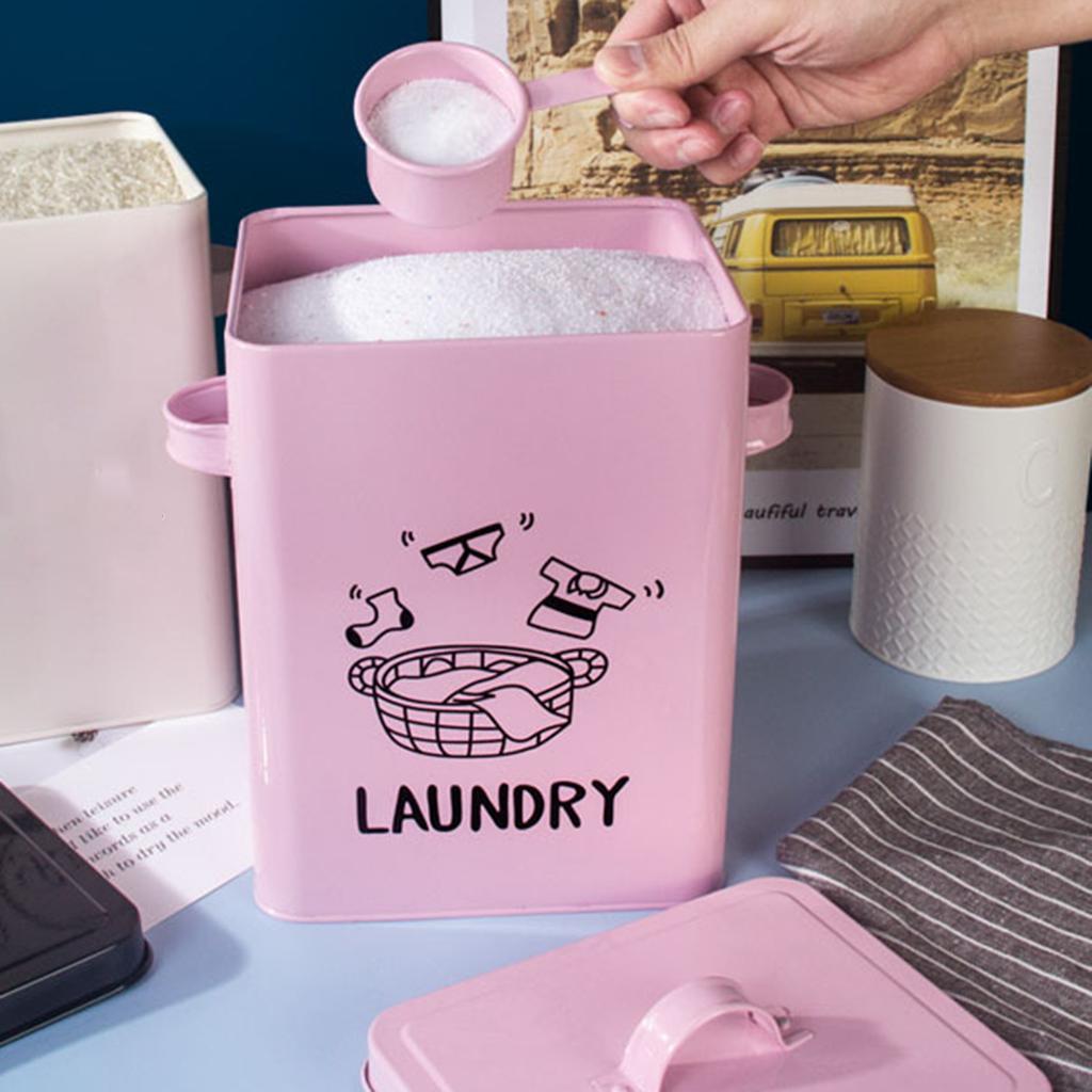 Multipurpose Cereal Dispenser Storage Box Household Tin Laundry Boxes