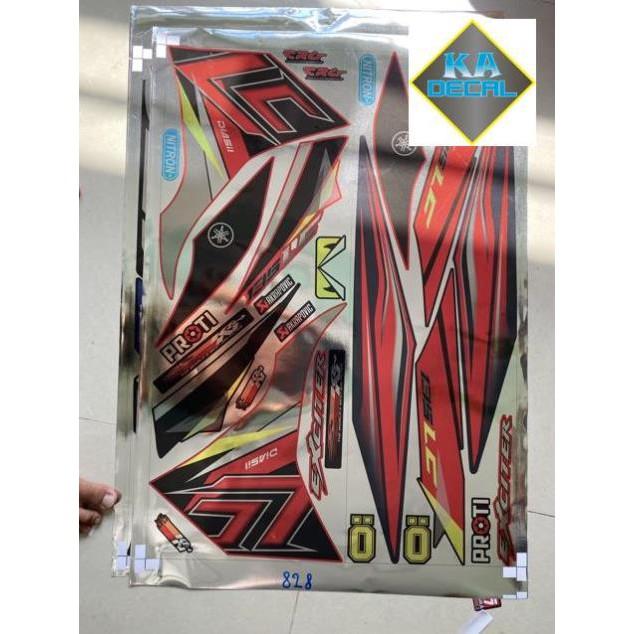 Tem rời exciter 2011 Lc đỏ đen chất liệu Crom cao cấp