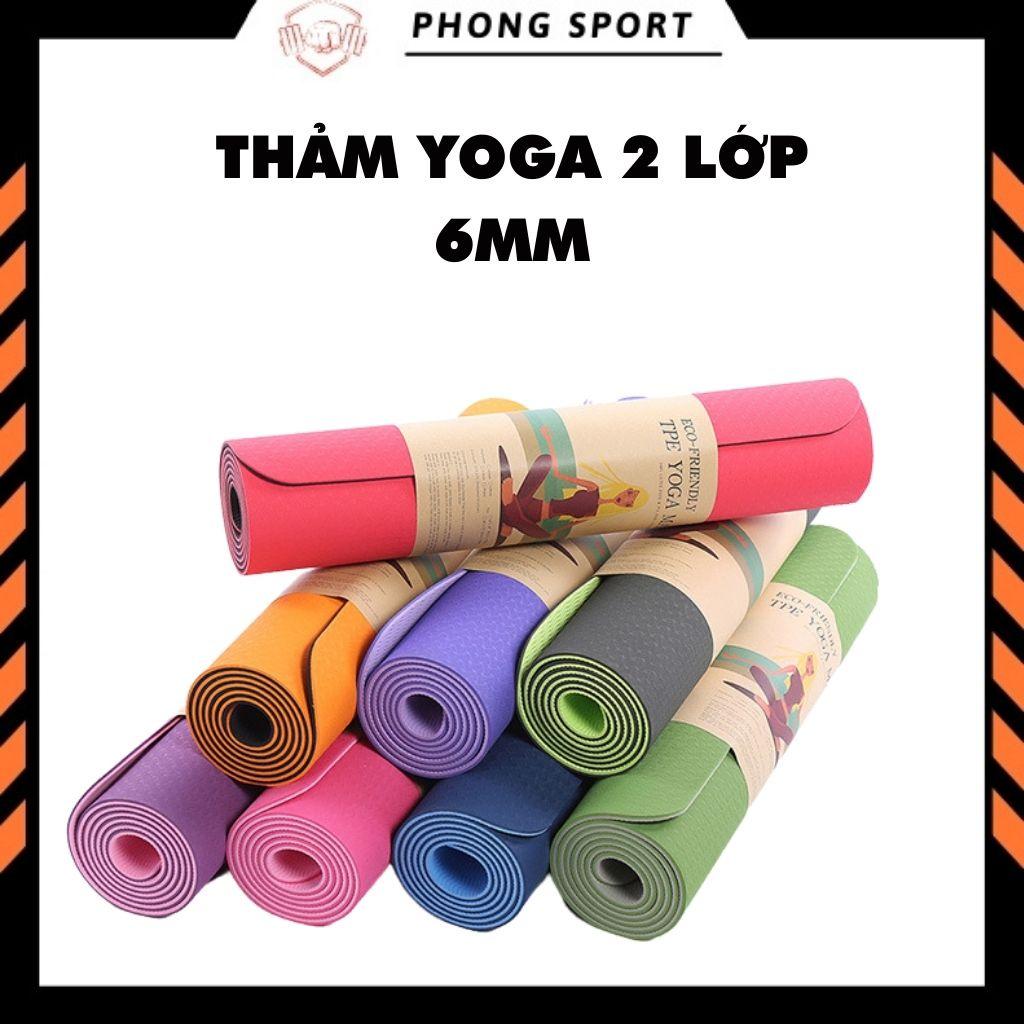 Thảm Tập Thể Dục Thảm Yoga 2 Lớp TẶNG TÚI ĐỰNG