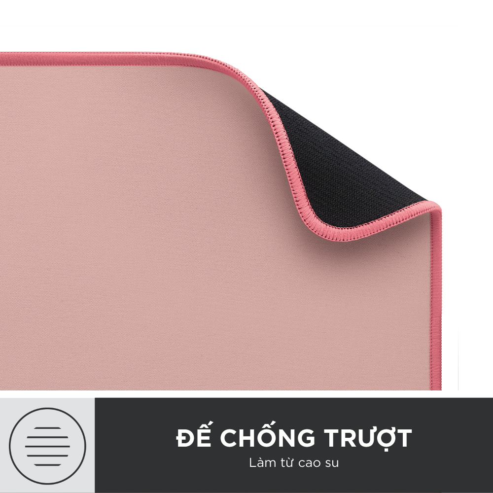 Bàn di chuột cỡ lớn Logitech Desk Mat - Đế cao su chống trượt, lướt dễ dàng, bề mặt chống đổ tràn, bền bỉ, nhỏ gọn - Màu