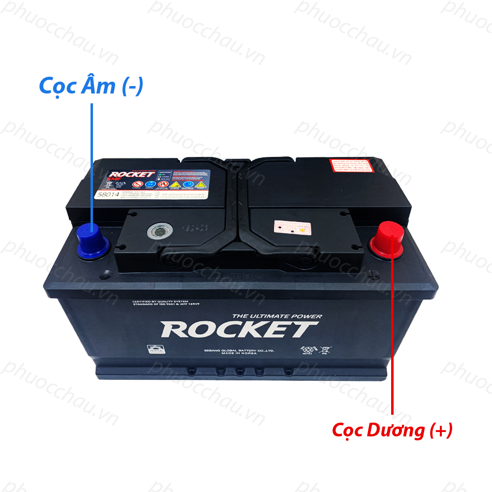Bình Ắc Quy 12V-80Ah, Ắc Quy ROCKET SMF 58014