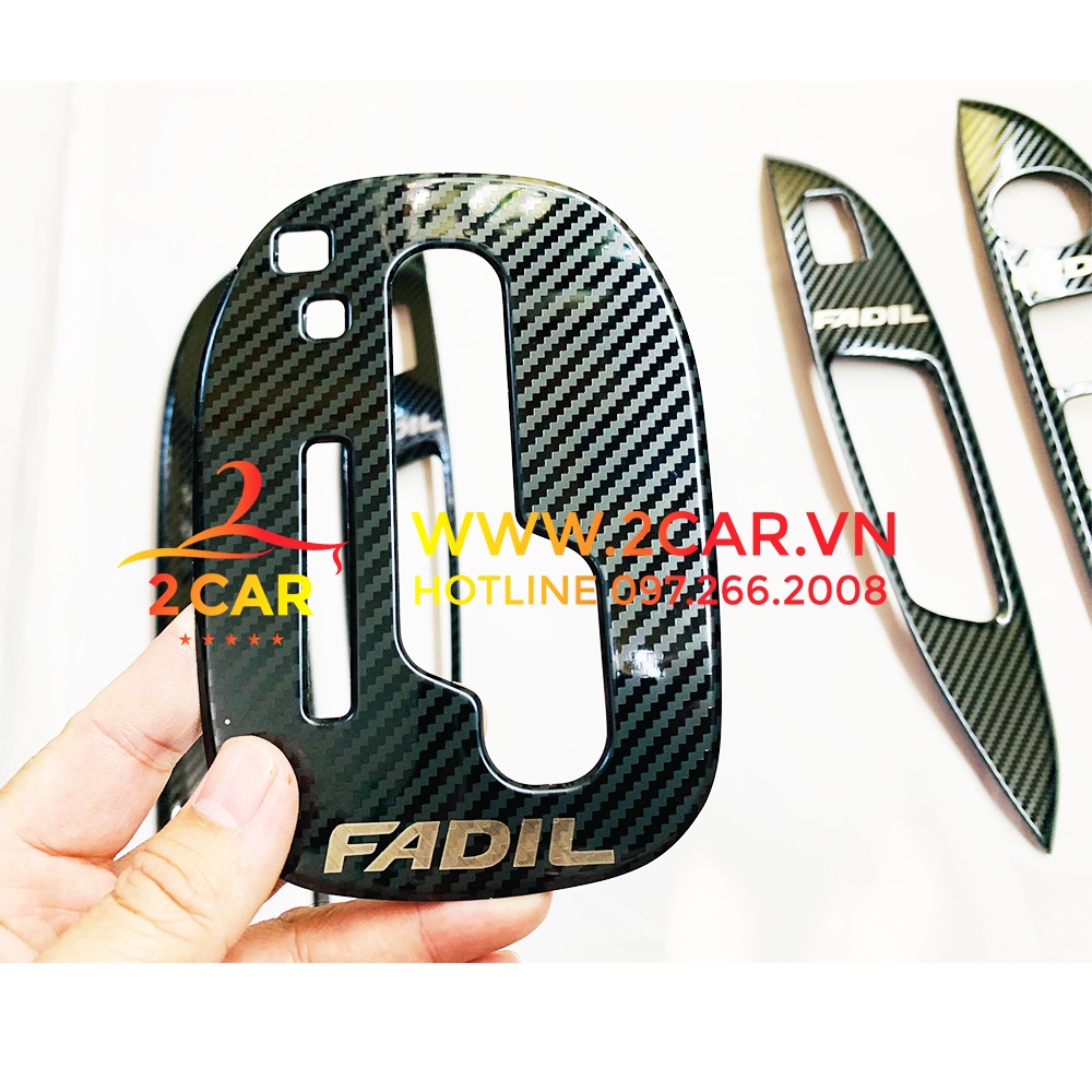 Ốp nội thất CARBON xe Vinfast Fadil 2019 - 2023, vân cacbon kim loại cao cấp