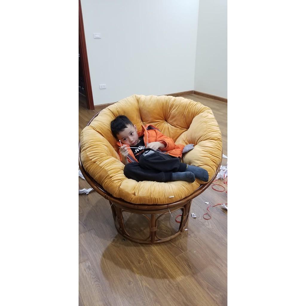 Ghế papasan mây xịn 100%(full ghế và đệm)