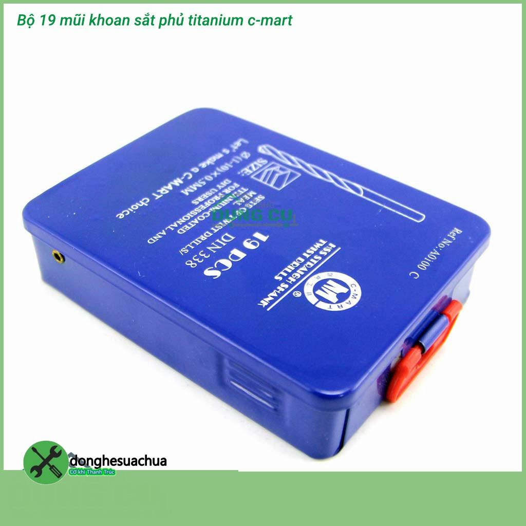 Bộ mũi khoan sắt C-Mart A0100C 19 cây
