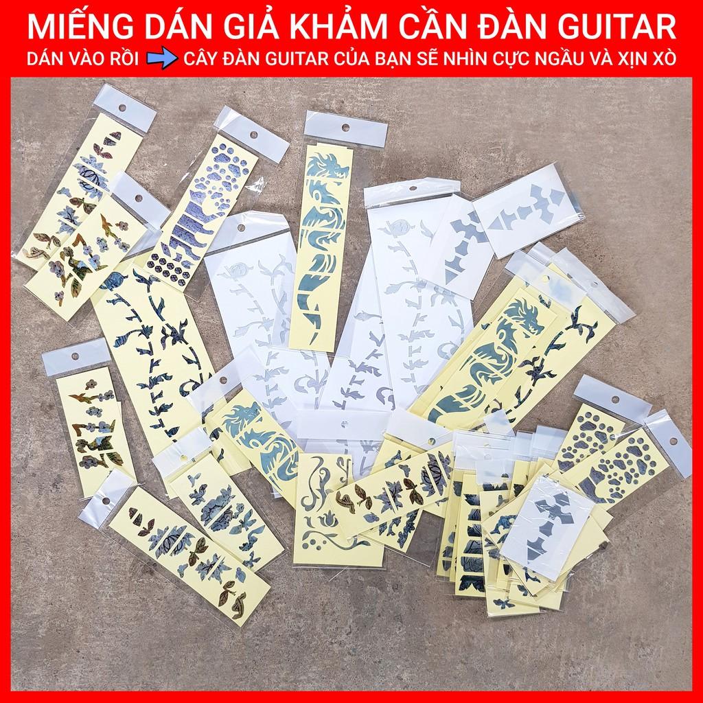 11 MẪU | Miếng dán giả khảm trang trí cần đàn Guitar