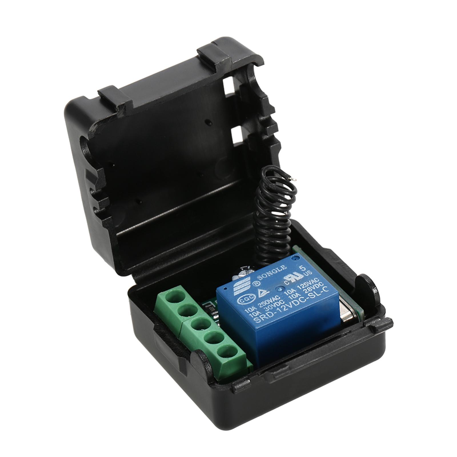 Smart Home 433Mhz DC 12V 1CH Wireless Remote Switch Relay Receiver Transmitter Universal Remote Control Switch Module and RF Transmitter Remote Controls 1527