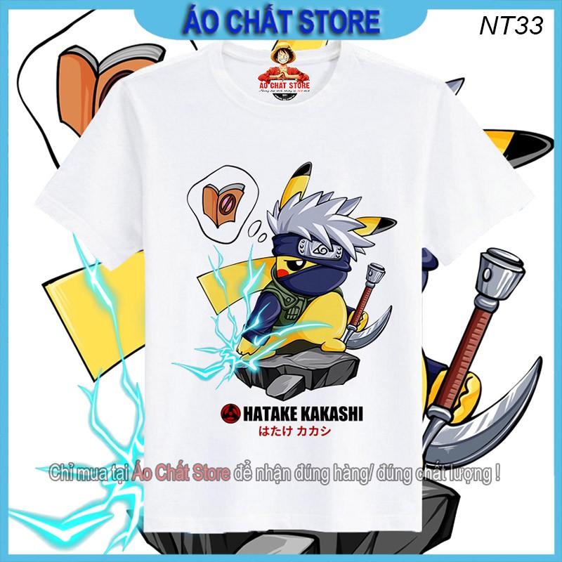 Áo thun Kakashi Chibi Pikachu siêu cute | Áo Naruto Kakashi đẹp NT33 | Áo Chất Store