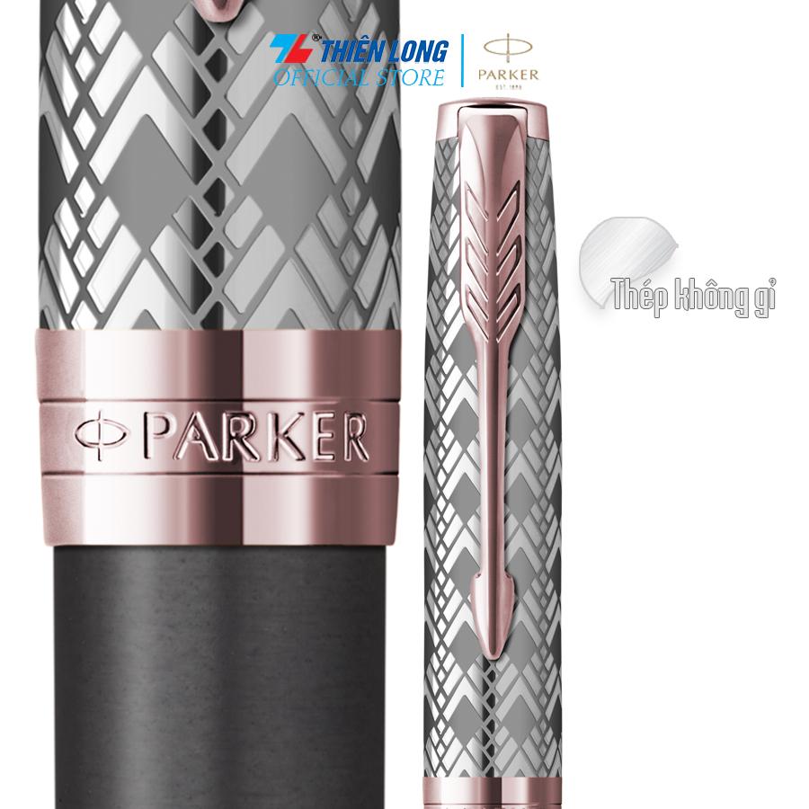 Bút bi cao cấp Parker SON X-Metal Grey PGT GB-2119791 - Thép không gỉ