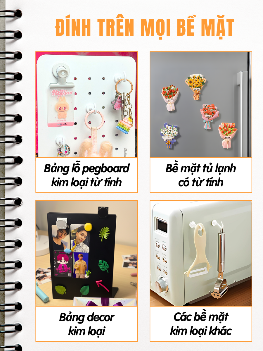 Nam châm Magnet Decor Dola Home – Nhiều mẫu đẹp, hít siêu chắc, trang trí góc học tập, tủ lạnh, quà tặng dễ thương