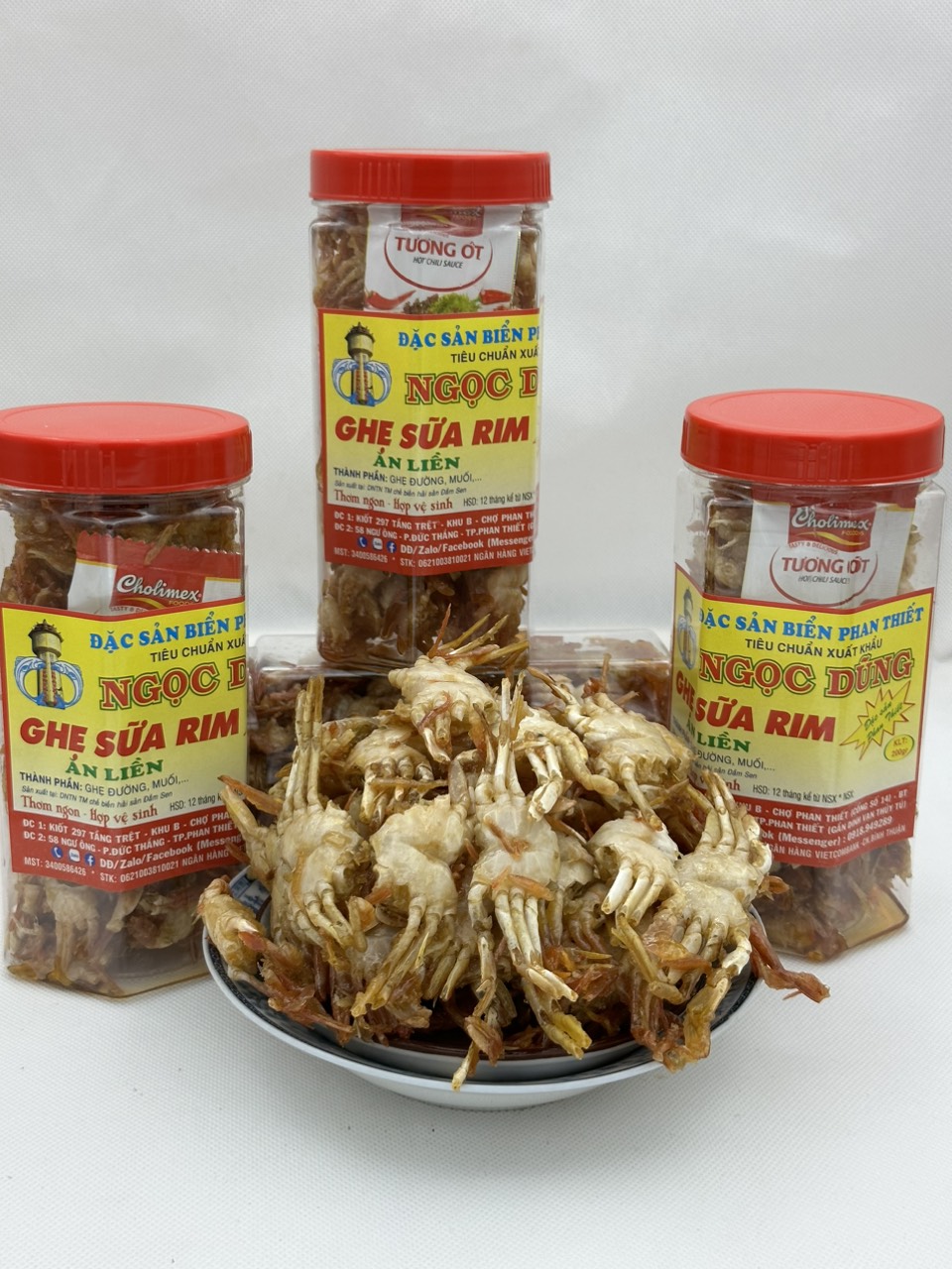 Ghẹ sữa rim gói (hộp) 500 gram đã chế biến ăn liền ngon ơi là ngon của shop Đặc Sản Biển Phan Thiết NGỌC DŨNG. Hạn sử dụng 12 tháng kể từ ngày đặt hàng