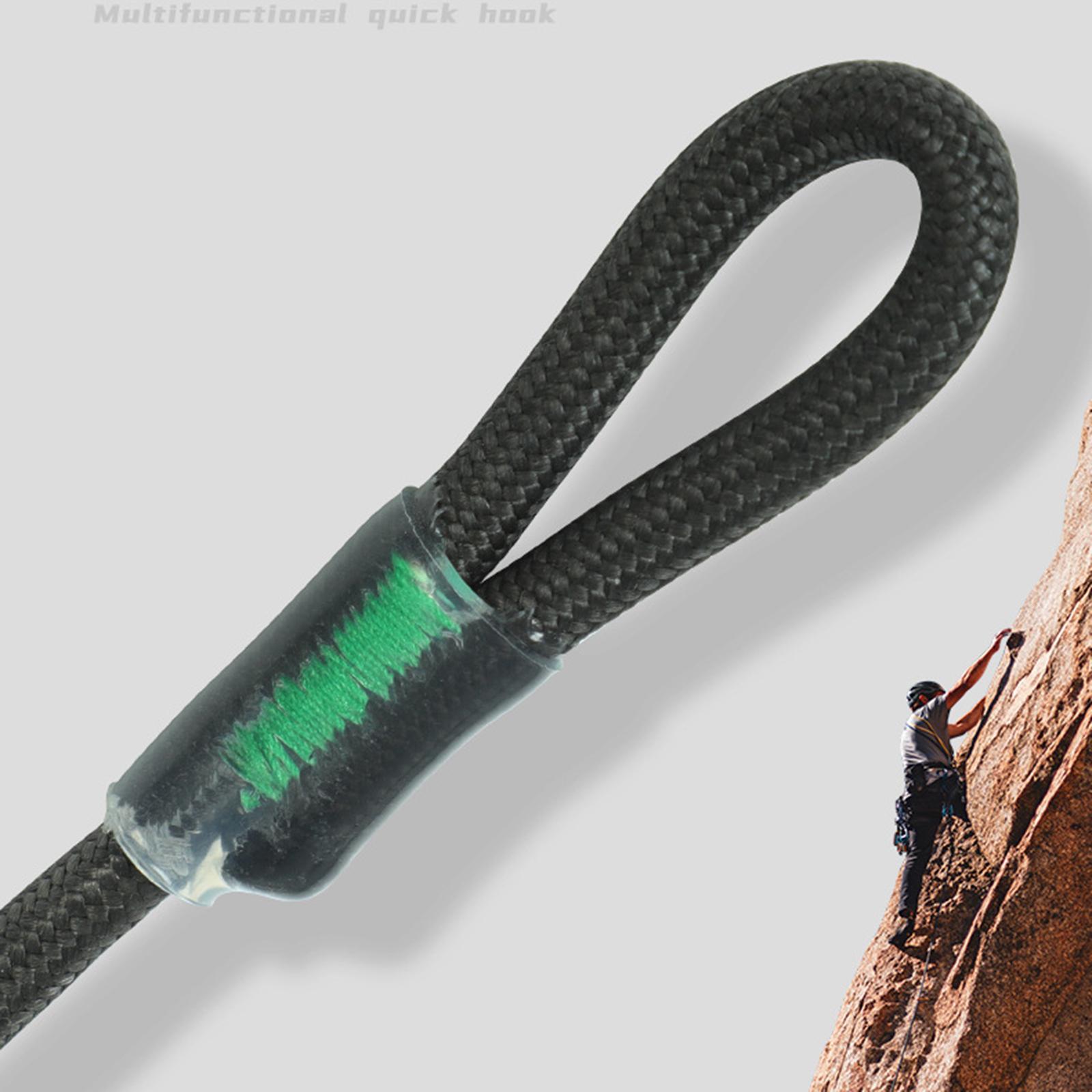Climbing Ascender , Adjustable Rappelling Descender Foot Loop Ascender with Carabiner for Caving Working Adventure Arborist Climbing