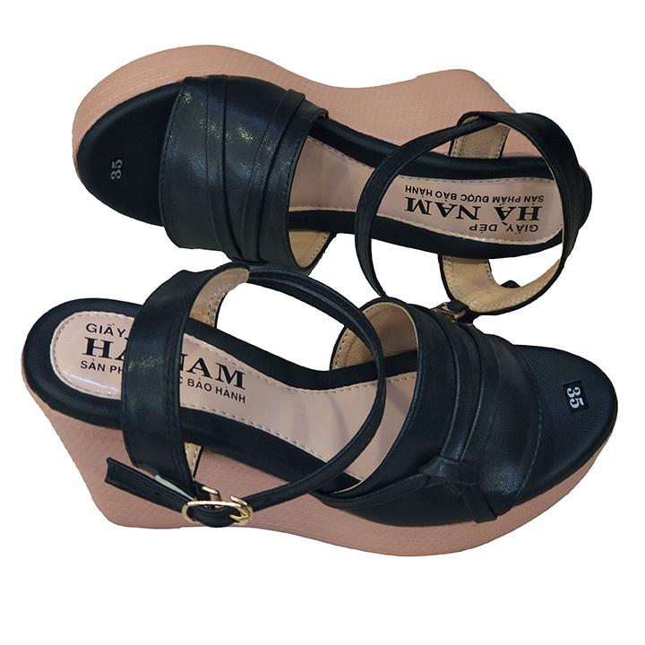 Giày Sandal Nữ Đế Xuồng TiTi ĐÔ Cao Cấp 9cm DNU2062d