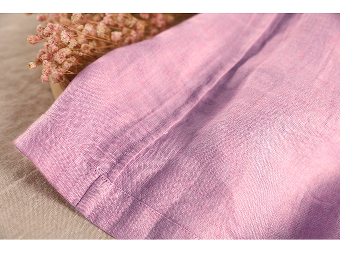 Đầm linen dáng suông, váy linen nữ cổ tim ngắn tay trơn basic, chất liệu linen mềm mát mặc hè Đũi Việt