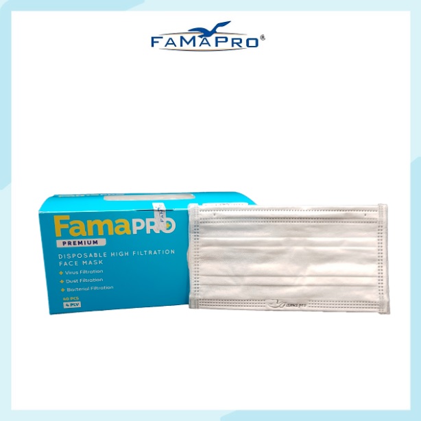 Khẩu Trang Y Tế Cao Cấp Kháng Khuẩn Famapro Remium - Kháng Khuẩn 4 Lớp - Chính Hãng Famapro Nam Anh