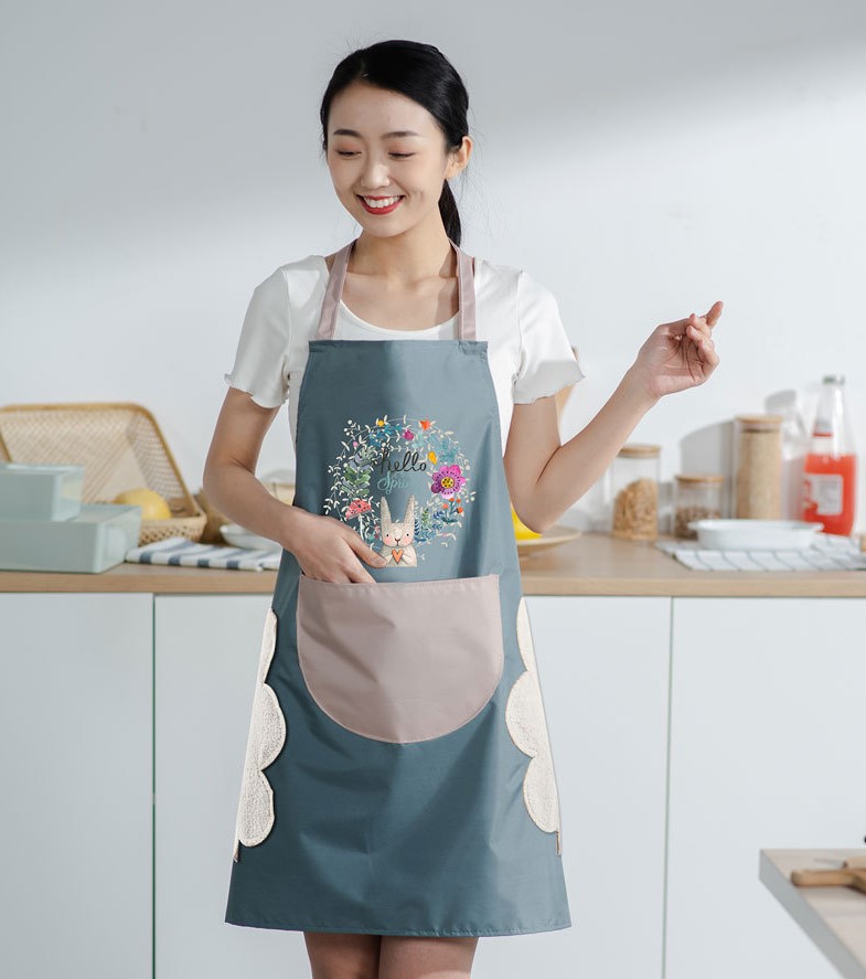 Tạp dề chống thấm có túi để điện thoại và khăn lau tay