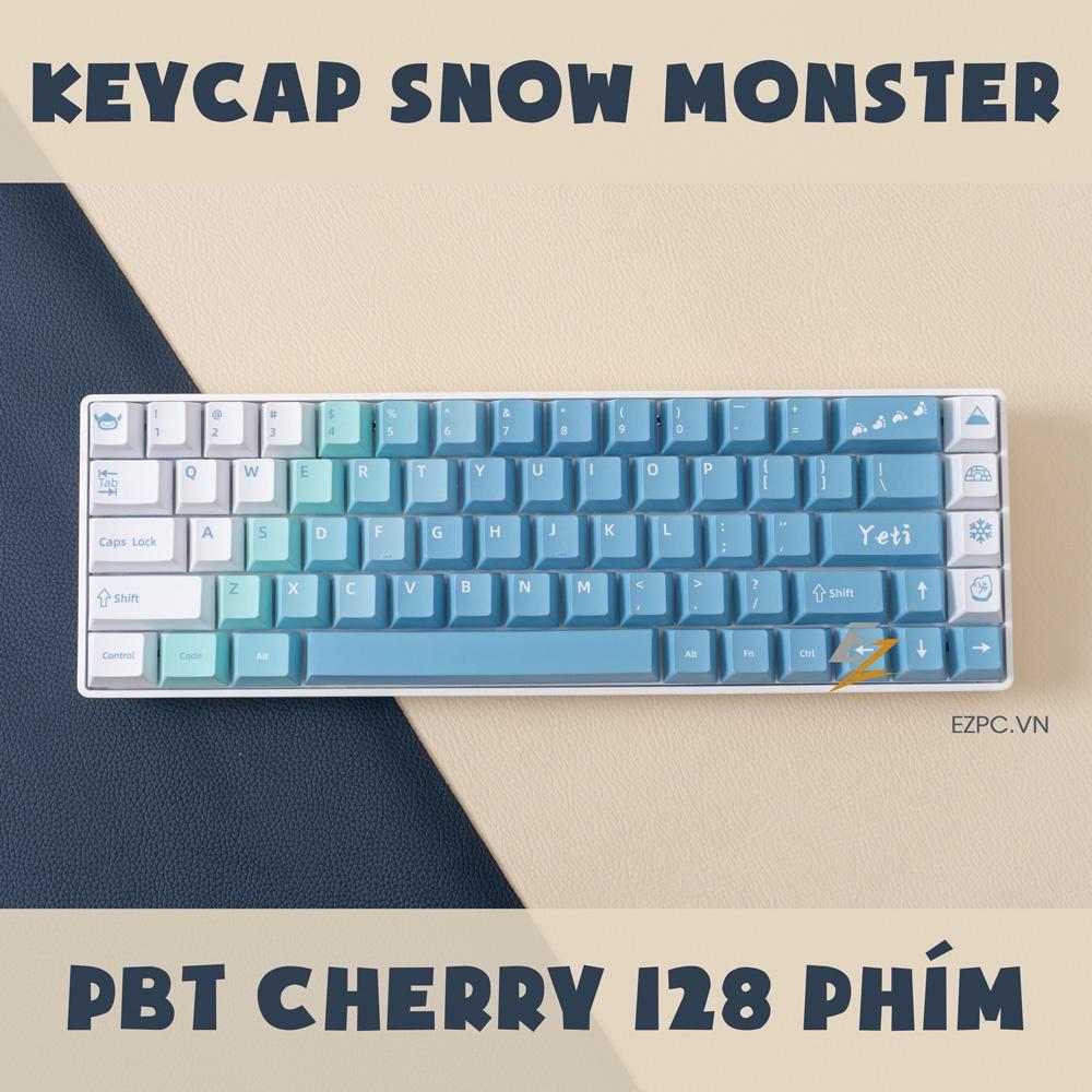 Keycap Cho Bàn Phím Cơ Snow Monster Thick PBT Cherry Profile 129 Phím